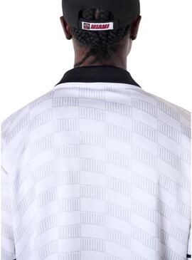Maglietta New Era Miami Heat NBA Soccer bianca per uomo