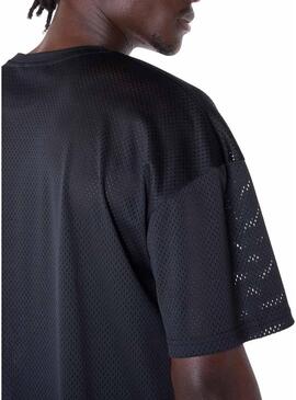 Maglietta New Era Chicago Bulls NBA in mesh nera per uomo