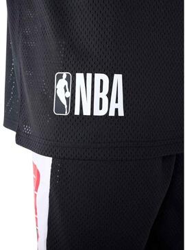 Maglietta New Era Chicago Bulls NBA in mesh nera per uomo