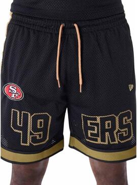 Shorts New Era San Francisco 49ers NFL in mesh nero per uomo