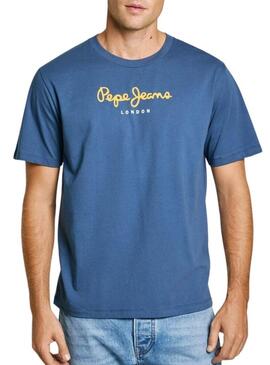 Maglietta Pepe Jeans Eggo blu per uomo