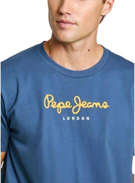 Maglietta Pepe Jeans Eggo blu per uomo