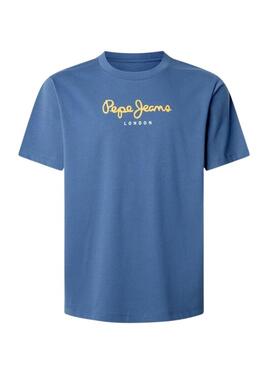 Maglietta Pepe Jeans Eggo blu per uomo