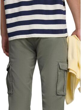 Pantaloni cargo verde Silbon per uomo