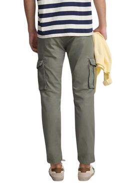Pantaloni cargo verde Silbon per uomo