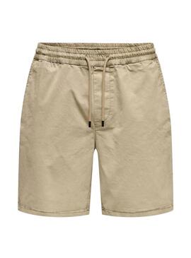 Bermuda Only Stel beige per uomo.
