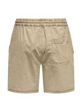 Bermuda Only Stel beige per uomo.