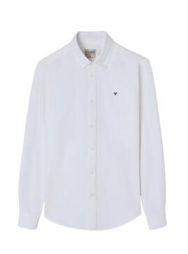 Camicia Silbon a righe gialle e bianche Oxford per uomo