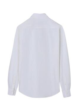 Camicia Silbon a righe gialle e bianche Oxford per uomo