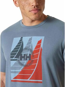 Maglietta Helly Hansen Race blu per uomo