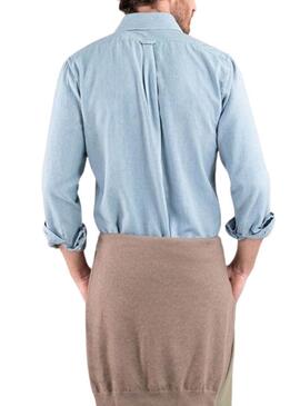 Camicia El Ganso Denim a righe blu per uomo