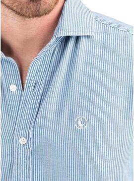 Camicia El Ganso Denim a righe blu per uomo