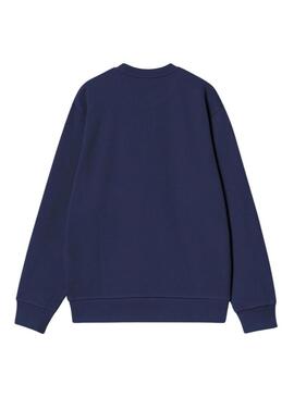 Felpa Carhartt Script blu per uomo