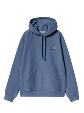Felpa Carhartt American Script blu per uomo