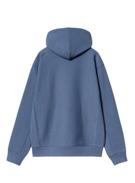 Felpa Carhartt American Script blu per uomo