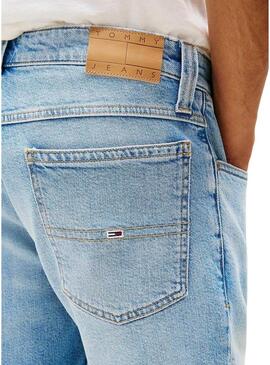 Bermuda Tommy Jeans Ronnie in denim chiaro per uomo.