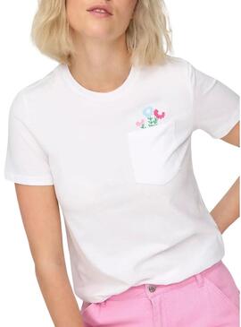Maglietta bianca Only Polly per donna