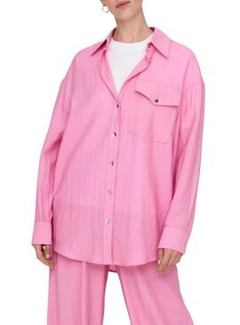 Camicia Only Tania rosa da donna