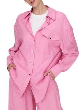 Camicia Only Tania rosa da donna
