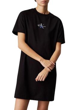 Abito Calvin Klein Jeans Gradient nero per donna.