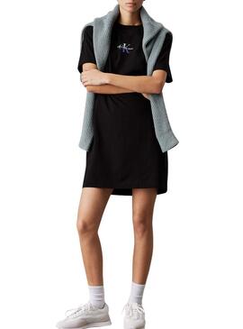 Abito Calvin Klein Jeans Gradient nero per donna.
