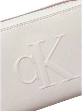 Borsa Calvin Klein Jeans Sculpted Camera bianca per donna