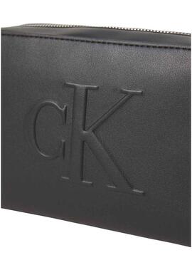 Borsa Calvin Klein Jeans Sculpted Camera nera da donna