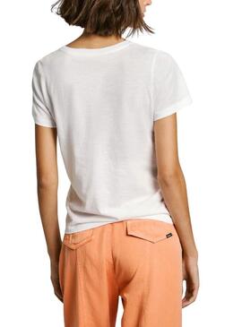 Maglietta Pepe Jeans Victoria bianca per donna