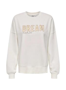 Felpa Only Lilla bianca per donna