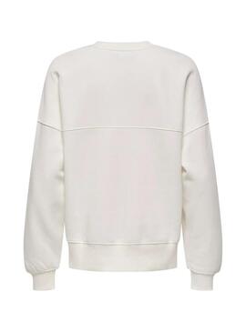 Felpa Only Lilla bianca per donna