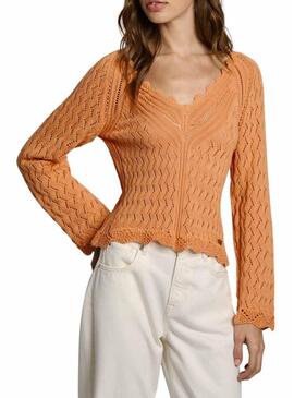 Maglia Pepe Jeans Olya arancione per donna