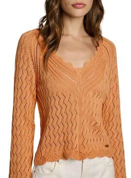 Maglia Pepe Jeans Olya arancione per donna
