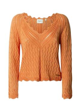 Maglia Pepe Jeans Olya arancione per donna