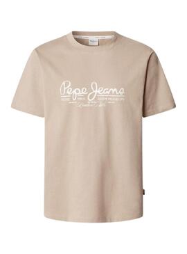 Maglietta Pepe Jeans Dumas beige per uomo