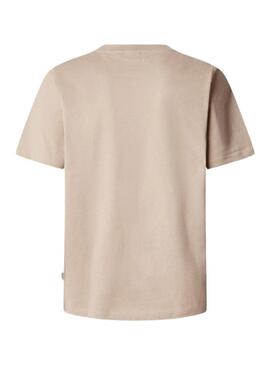 Maglietta Pepe Jeans Dumas beige per uomo