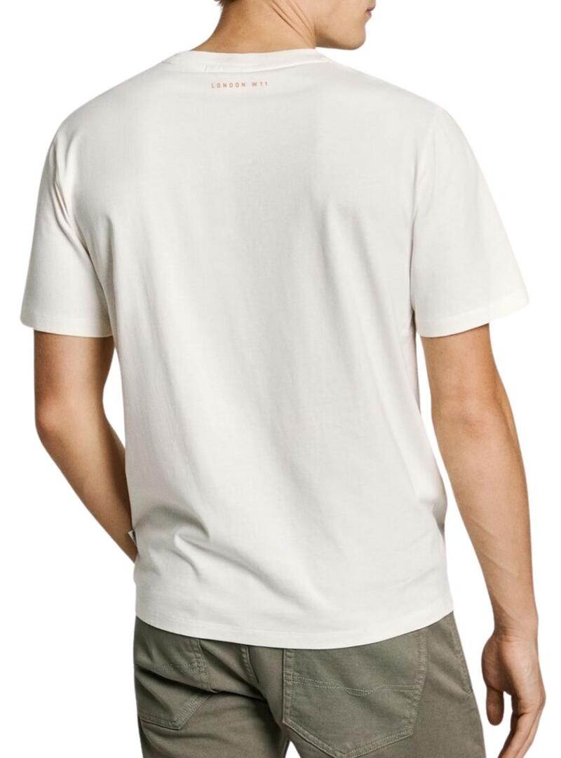 Maglietta Pepe Jeans Dumas bianca per uomo