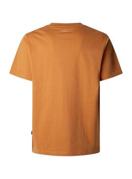 Maglietta Pepe Jeans Dumas arancione per uomo