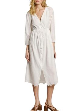 Abito Pepe Jeans Deepty bianco per donna