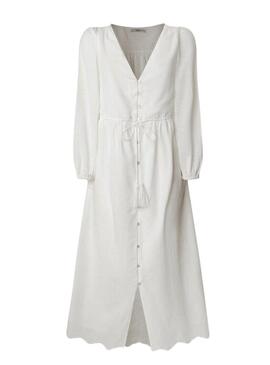 Abito Pepe Jeans Deepty bianco per donna