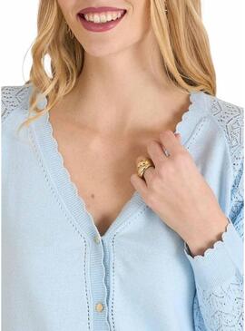 Giacca a maglia Naf Naf blu chiaro da donna