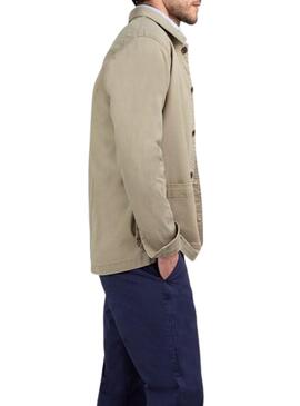 Camicia sovraffusa El Ganso Garment beige per uomo