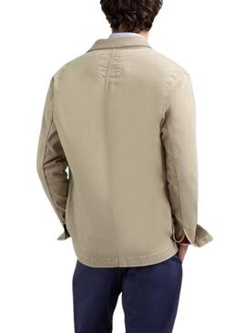 Camicia sovraffusa El Ganso Garment beige per uomo