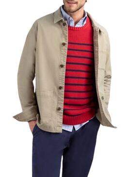 Camicia sovraffusa El Ganso Garment beige per uomo