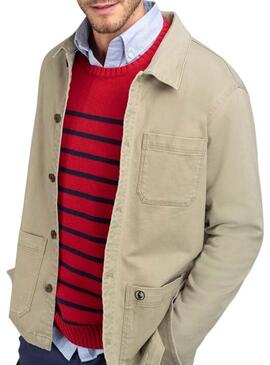 Camicia sovraffusa El Ganso Garment beige per uomo