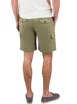 Bermuda El Ganso cargo Garment dyed verde per uomo