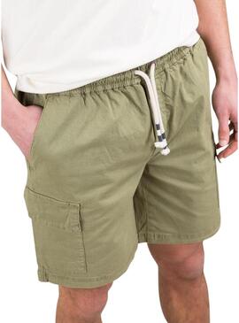 Bermuda El Ganso cargo Garment dyed verde per uomo