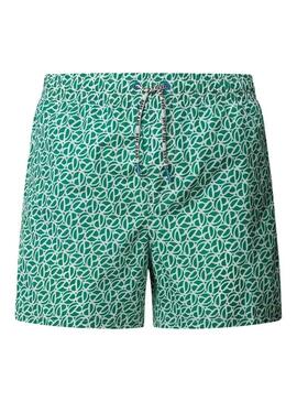 Costume da bagno verde stampato Pepe Jeans per uomo