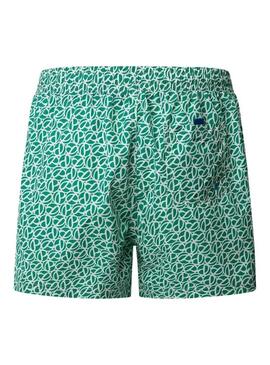 Costume da bagno verde stampato Pepe Jeans per uomo