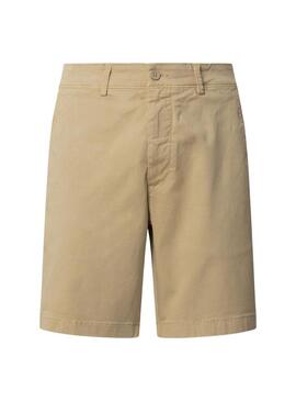 Bermuda Pepe Jeans regular chino beige Uomo