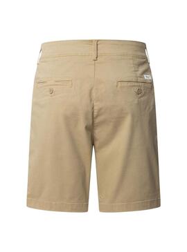 Bermuda Pepe Jeans regular chino beige Uomo